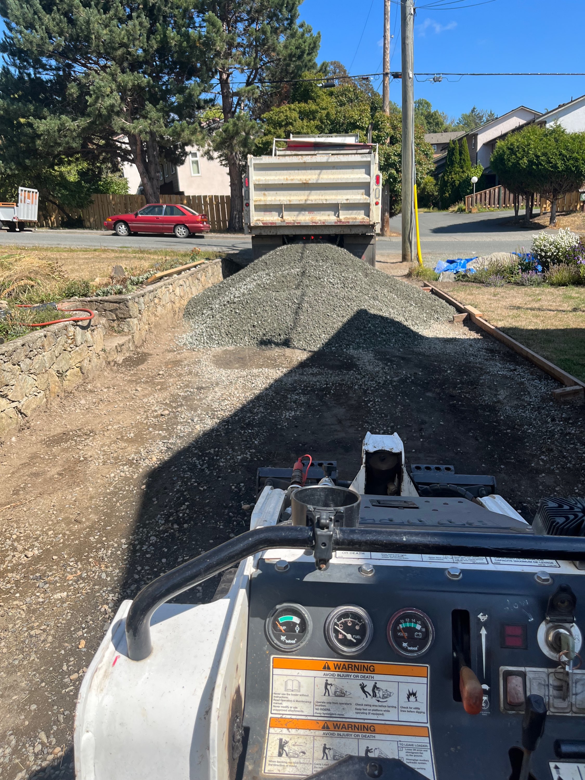 Breaking up old concrete driveway