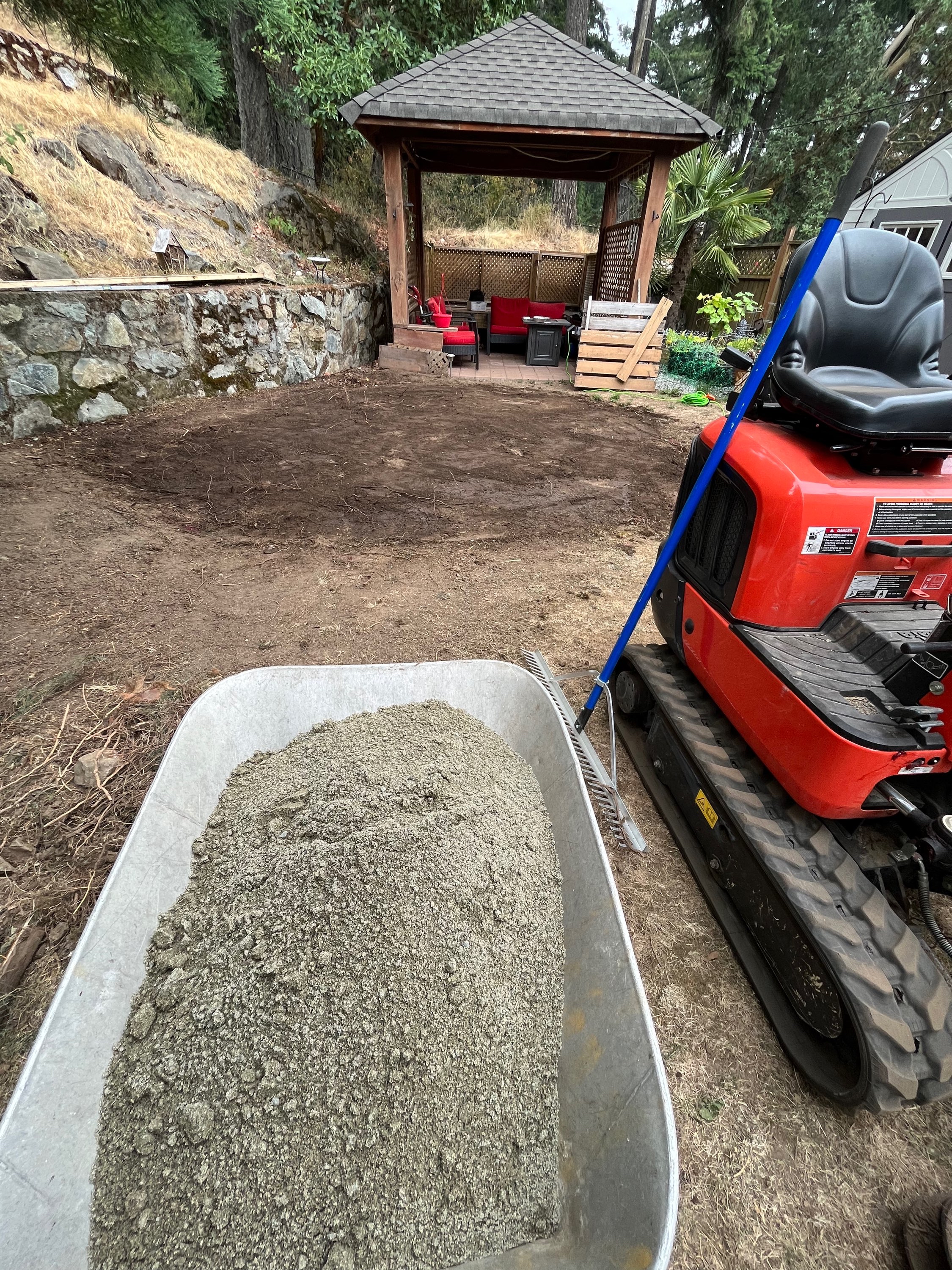 Trenching for sewer lateral replacement