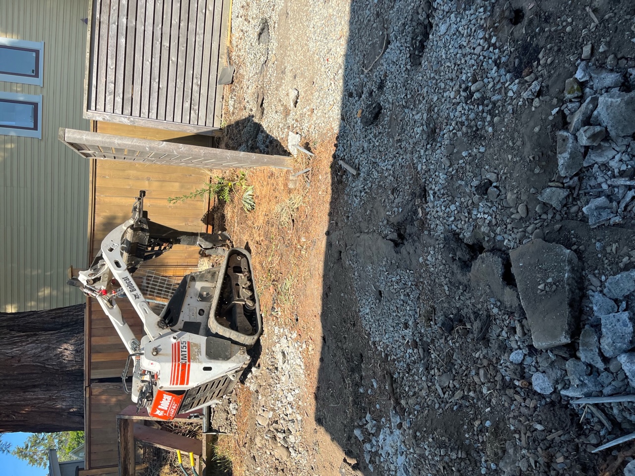 Reconditioning customer gravel driveway